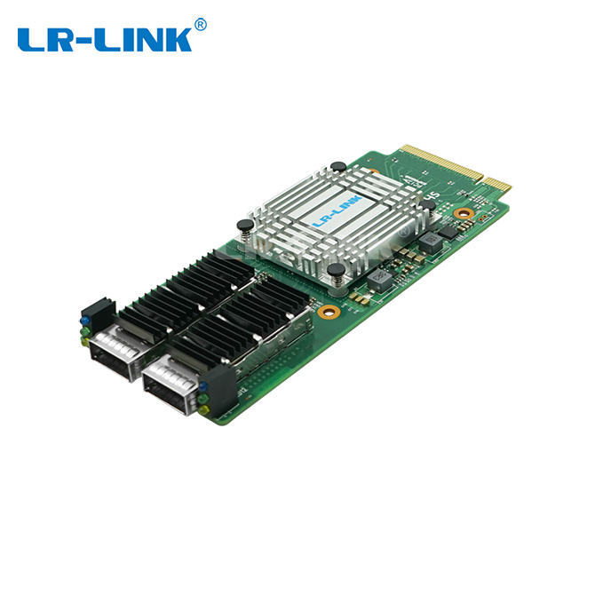 PCIe x8 双光口40G QSFP+夹层式以太网网络适配器（基于Intel主控）