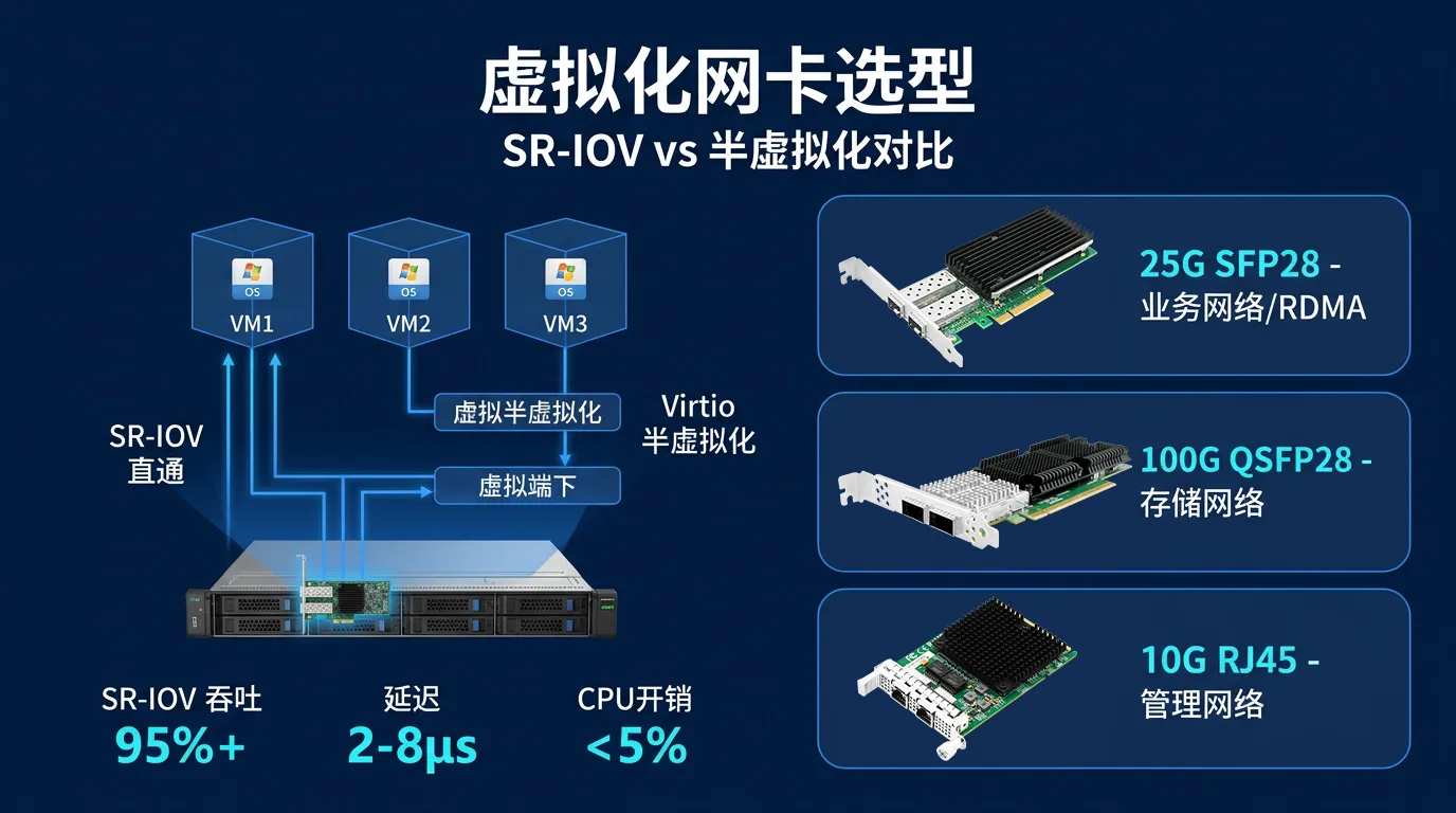 虚拟化网卡怎么选？SR-IOV直通和半虚拟化对比
