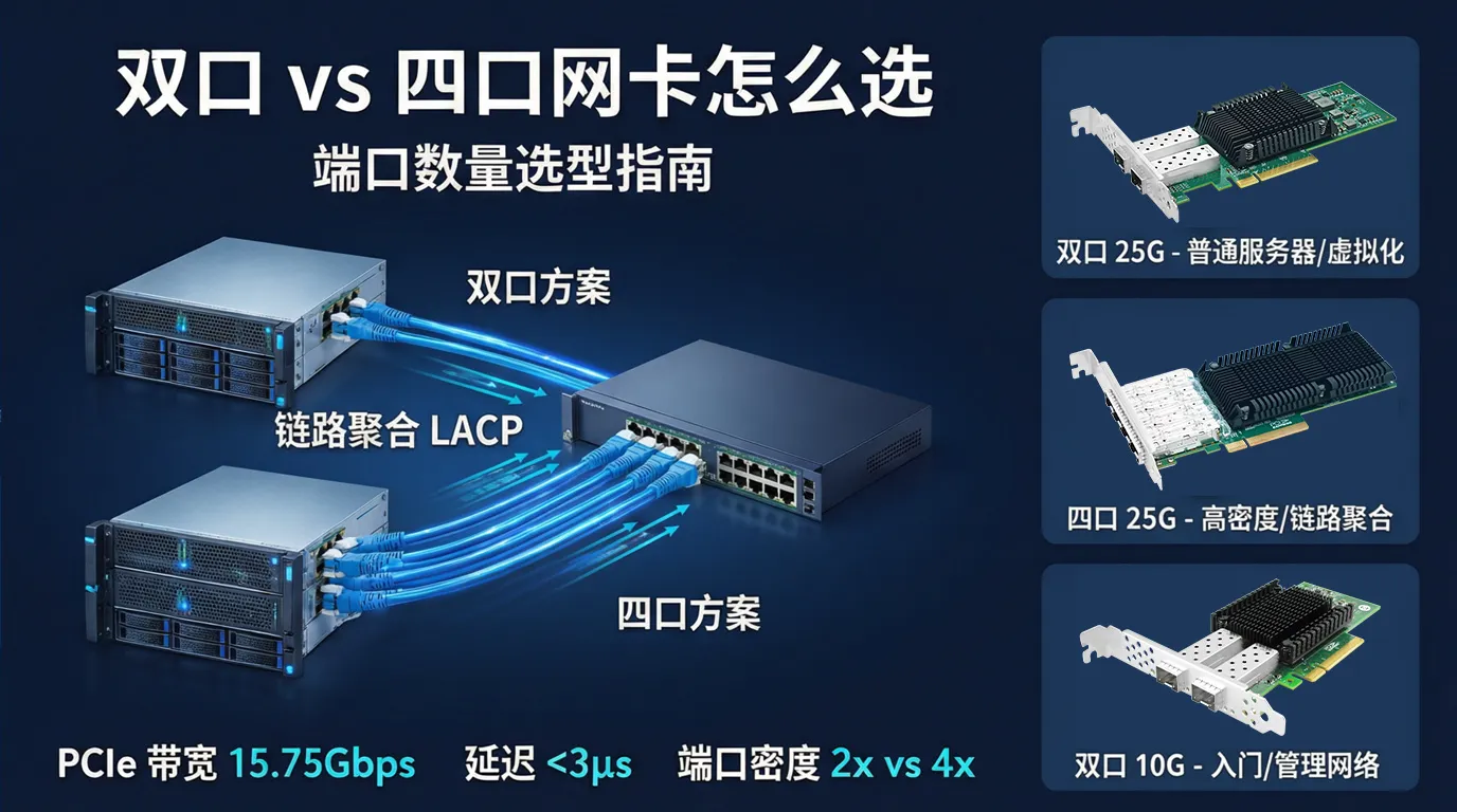双口四口网卡怎么选 端口数量选型指南