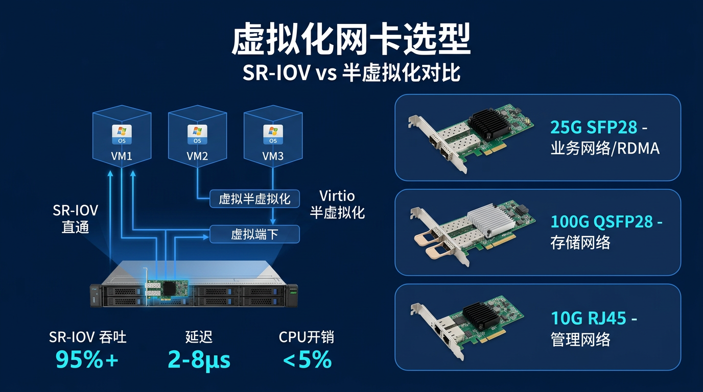 虚拟化网卡怎么选？SR-IOV直通和半虚拟化对比