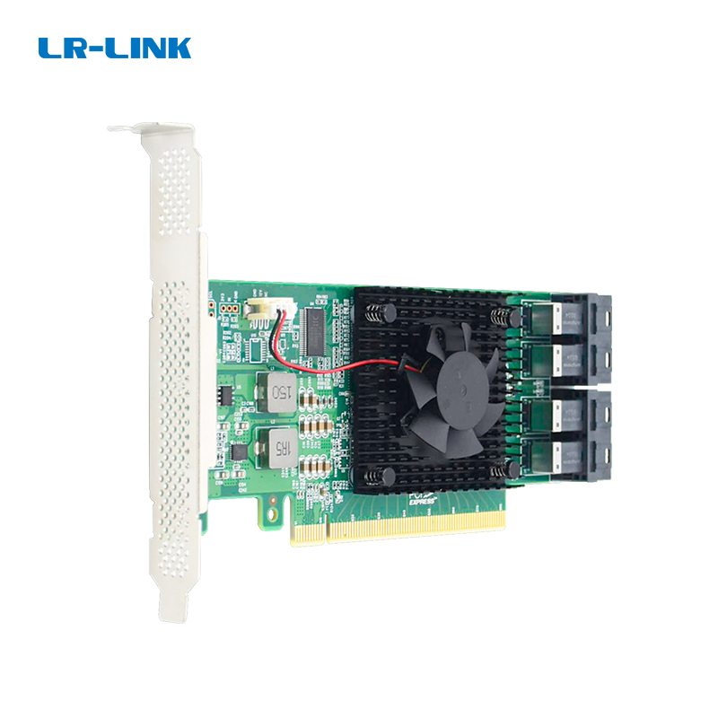 PCIe 3.0 x16 转 4口SFF-8643 NVMe扩展卡_服务器-扩展系列_PCIe3.0 NVMe扩展卡_光纤网卡_LR-LINK联瑞电子