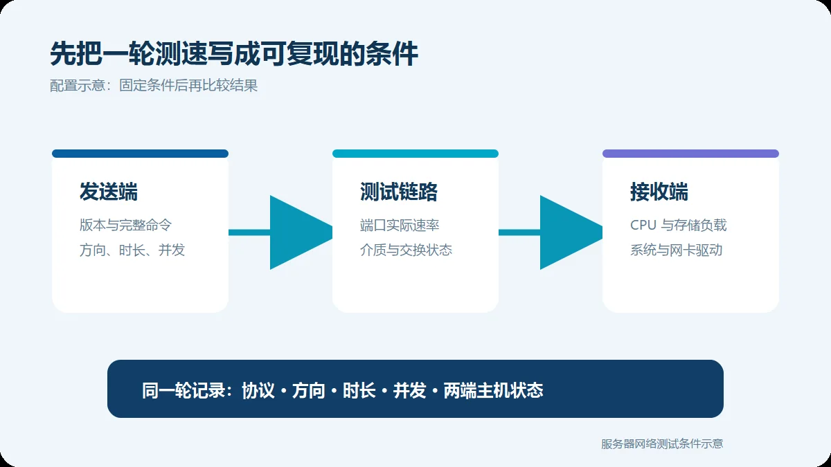 双端iperf测试条件结构示意