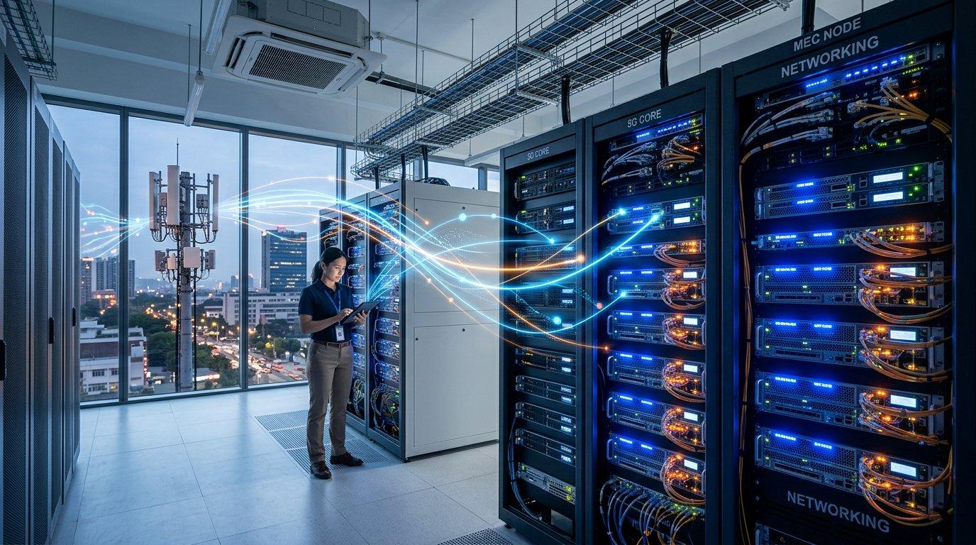 5G核心网UPF与MEC边缘计算服务器网络基础设施方案