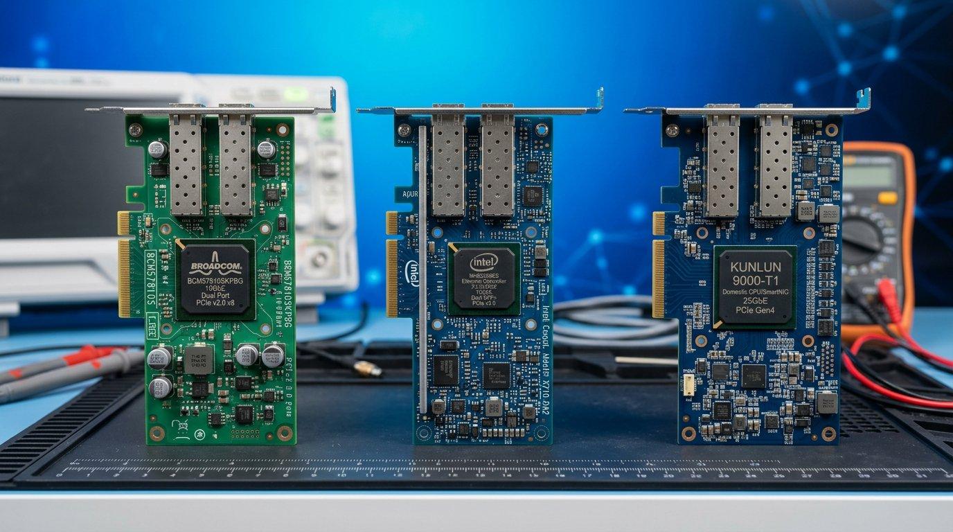Broadcom vs Intel vs 国产芯片：服务器网卡芯片全面对比