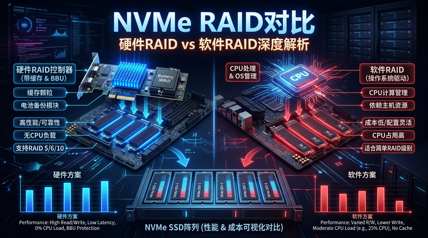 NVMe RAID卡 vs 软件RAID：服务器存储扩展方案对比